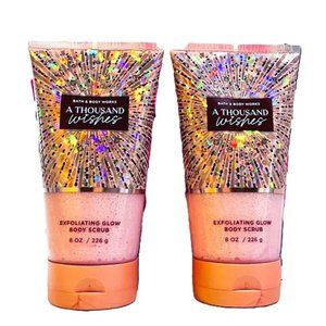 New Bath & Body Works A Thousand Wishes Exfoliating Glow Body Scrub x 2